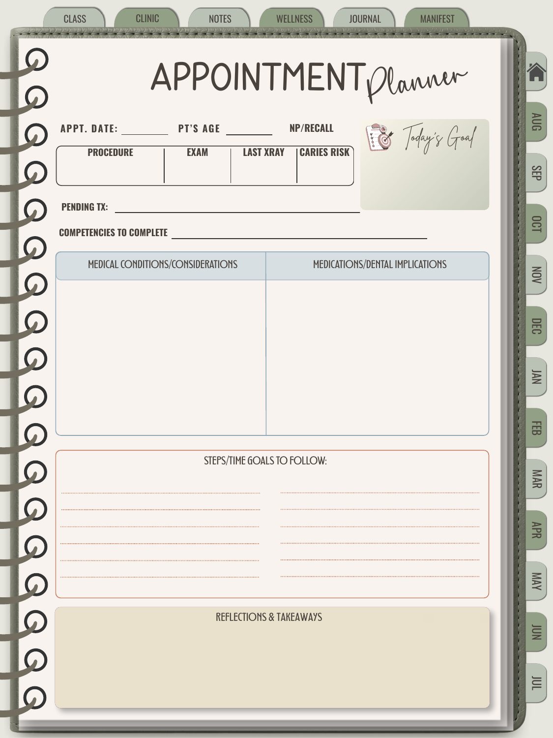 Dental Hygiene Student Planner preview: view 10 of 14
