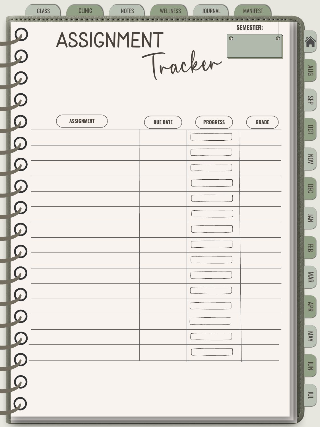Dental Hygiene Student Planner preview: view 14 of 14