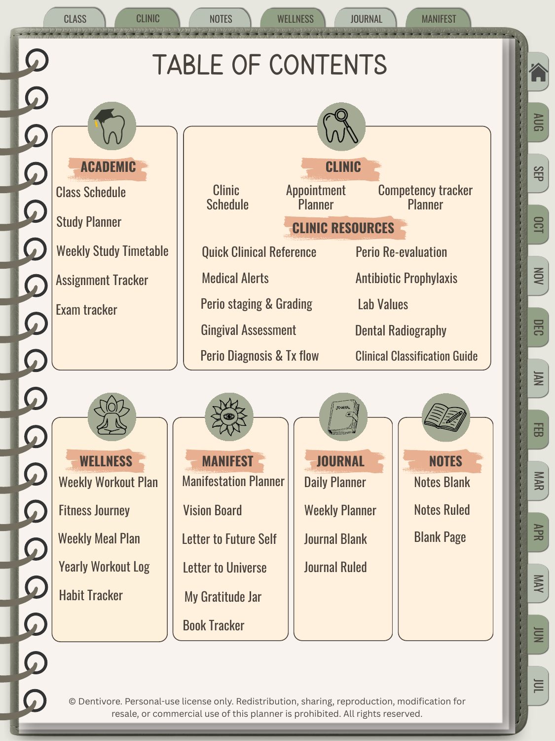 Dental Hygiene Student Planner preview: view 2 of 14