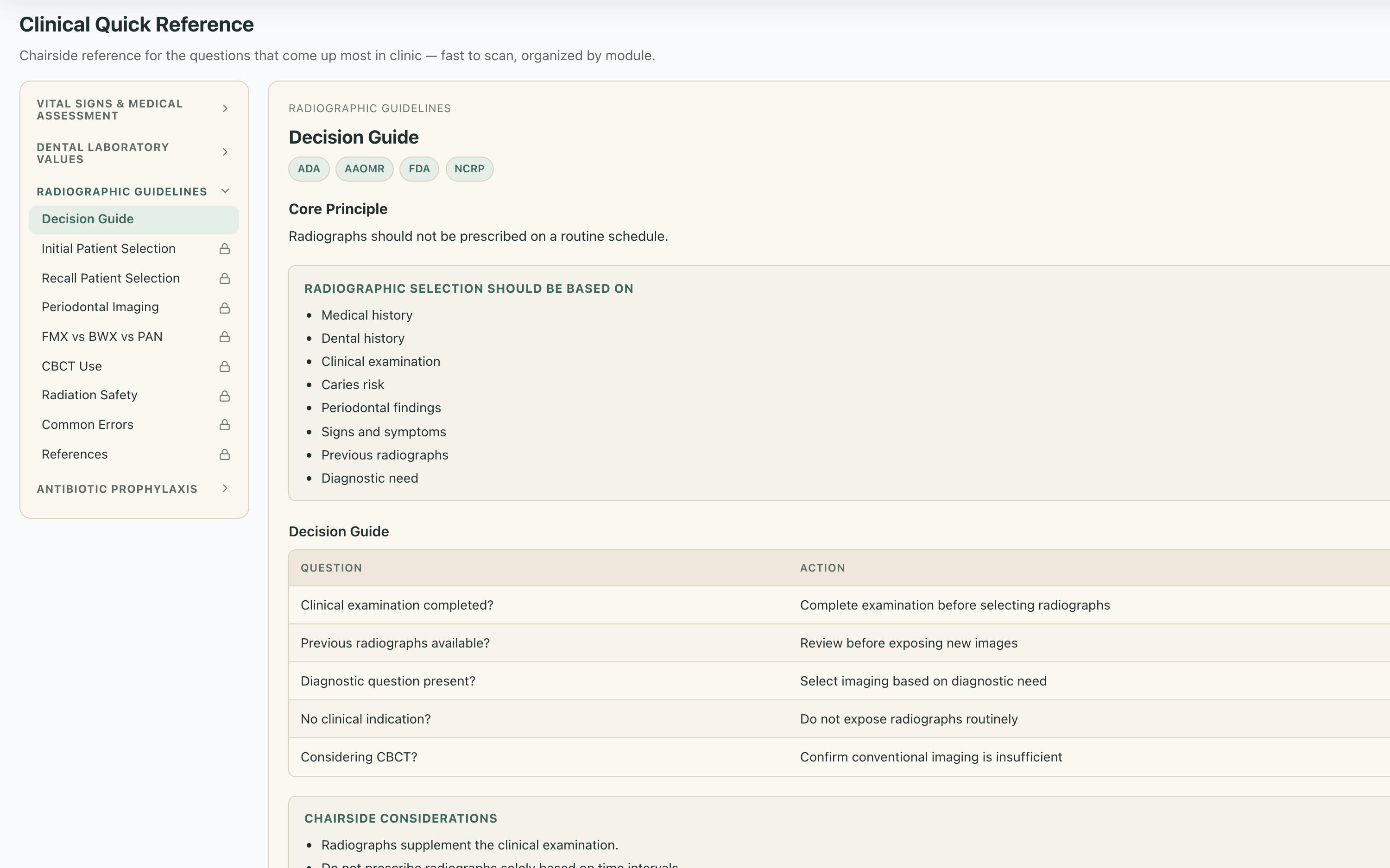 Dentivore's Clinical Quick Reference: view 3 of 4